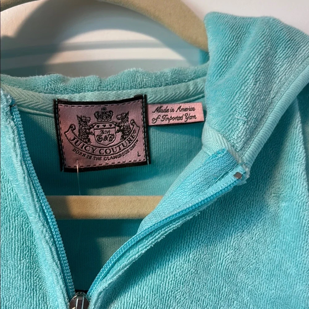 Juicy Couture Turquoise Terry Cloth Jacket - Picture 2 of 6